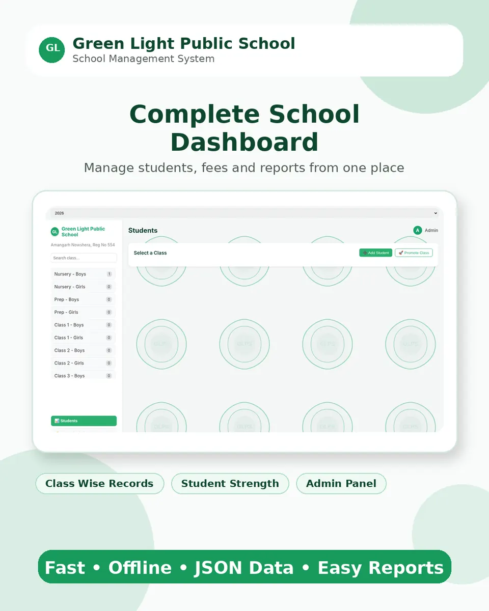 School Management Website screenshot