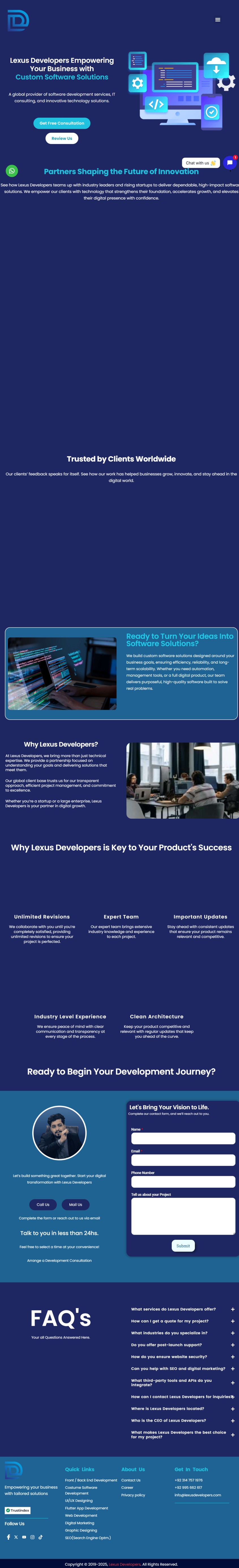 Lexus Developers Website screenshot