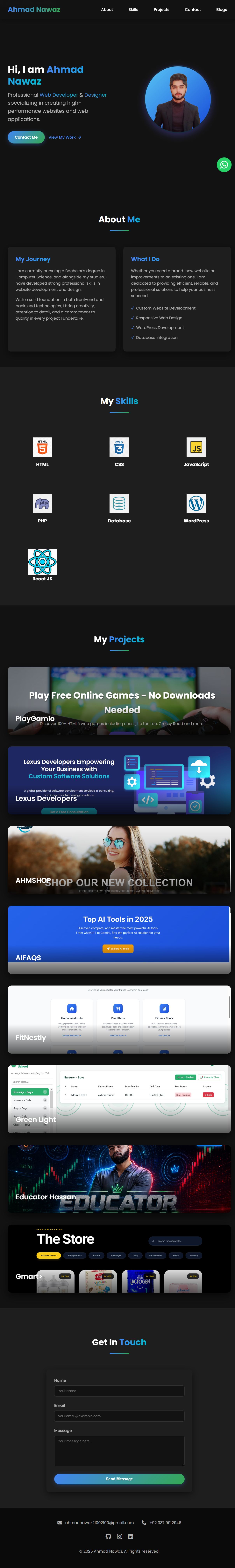 Portfolio Website screenshot