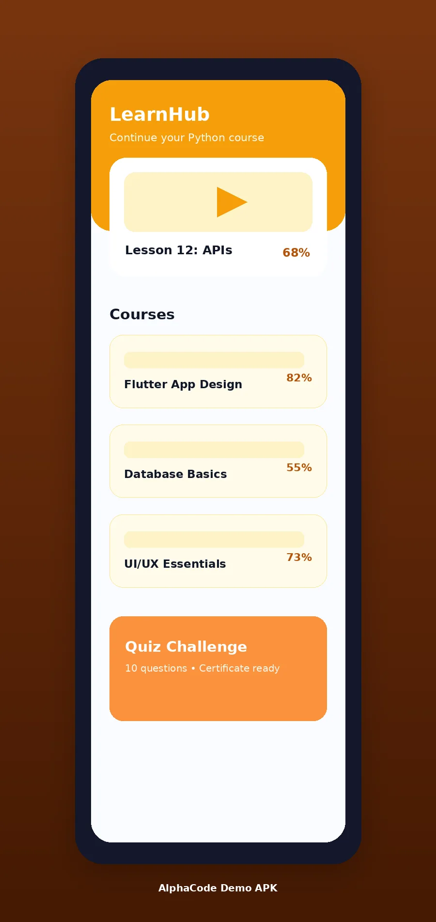 Education APK Preview scrollable screenshot by AlphaCode