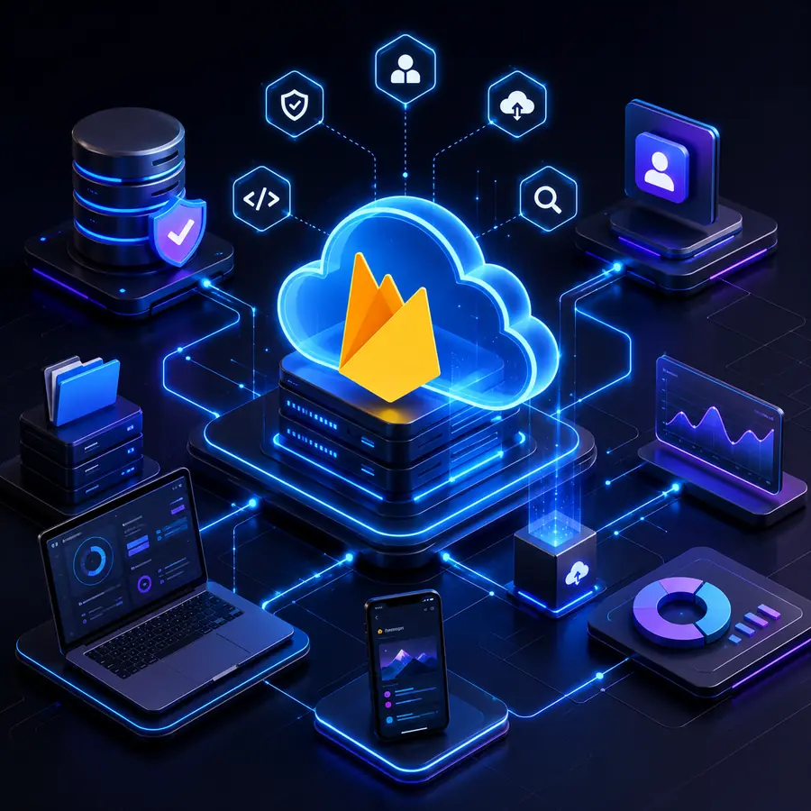 Firebase & Cloud Services illustration